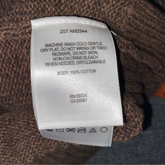 Columbia Sweater Men's XXL Cotton Knit Pullover Crew Neck Brown - Picture 3 of 7